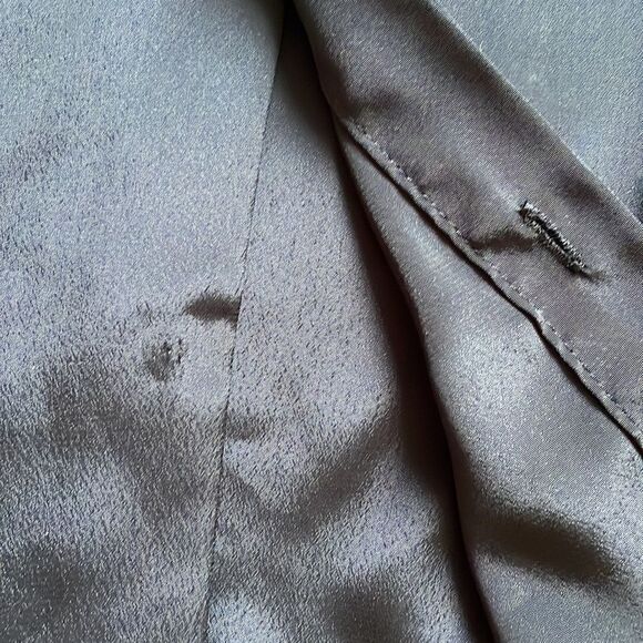 Vintage Oscar de la Renta Black Short Sleeve Button Down Blouse - Picture 4 of 8